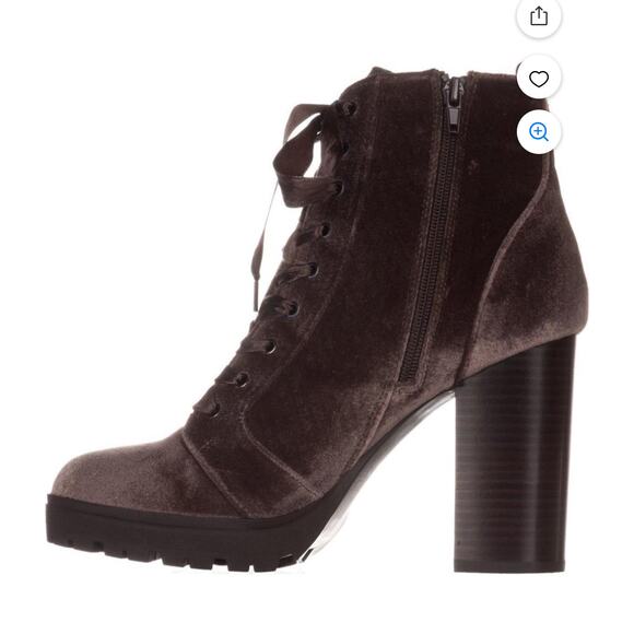 Steve Madden Women's Laurie Taupe High-Top Fabric Boot - 8 - Picture 4 of 5